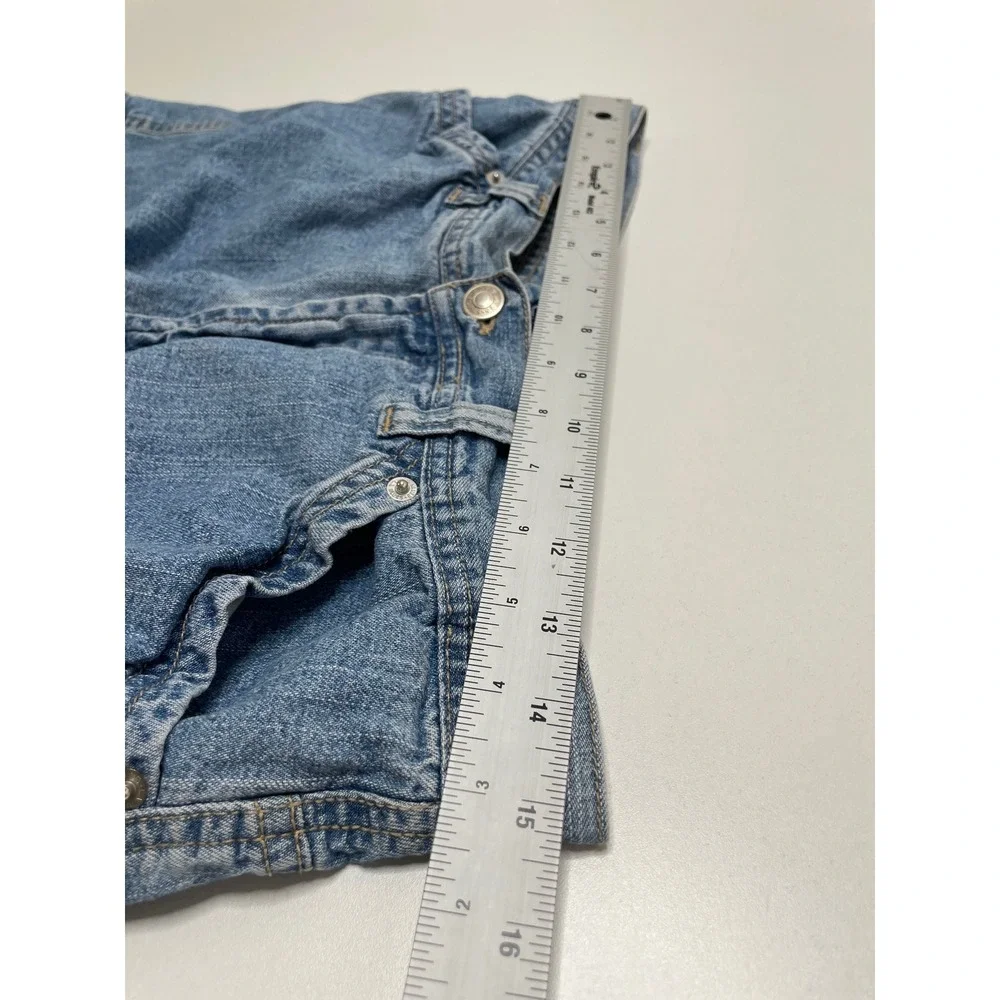 Vintage Y2K‎ LA Blues Light Wash Denim Carpenter Shorts Jorts Women 14 Retro 90s